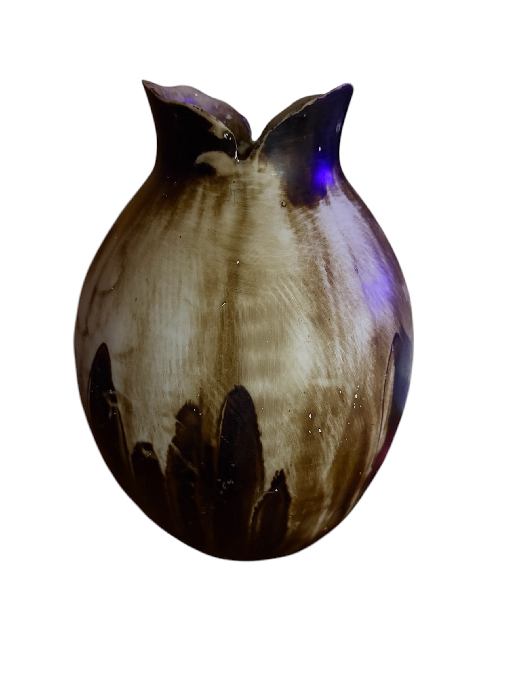 Obvara Brown and White Vase picture number 1